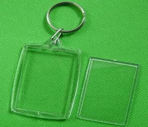 Duidelijke Acryl Plastic Blank Keyrings Voeg Passpoort PO Frame Keychain fotolijst Keyrings feestcadeau2777641 in