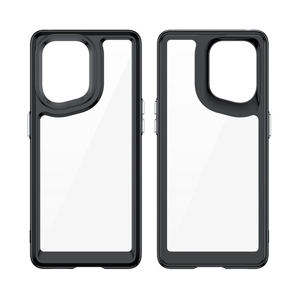 Estuches rígidos de acrílico transparente a prueba de golpes para OPPO Find X5 Lite A77 A77S Find X6 Pro A78 A79 Reno 7 8 Pro Find X5 Pro k10 Funda trasera transparente para teléfono celular Parachoques de TPU suave