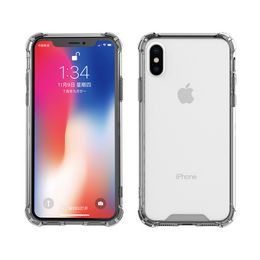 Duidelijke acryl TPU PC -schokbestendige kisten voor iPhone 12 Mini 11 Pro Max XR XS 7 8 Plus Samsung S20 Ultra S10