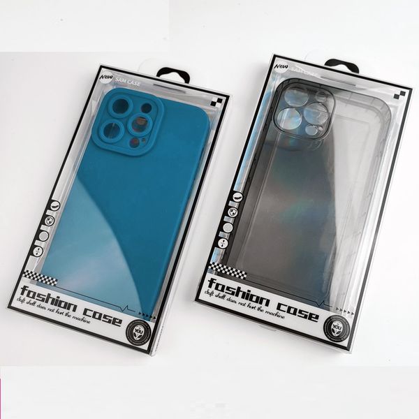 Boîte d'emballage de détail transparente en PVC transparent pour iPhone 15 14 Pro Max, boîte d'affichage anti-poussière pour Redmi Oneplus Samsung Cover Shell