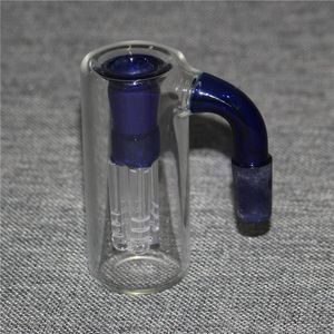 Attrape-cendres en verre bleu clair de 14 mm pour bang narguilés Percolateur d'attrape-cendres en verre épais