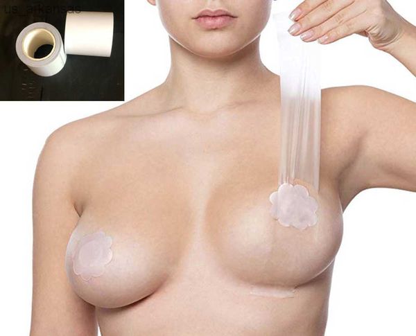 Sujetadores de cinta transparente Booby para mujer, sujetador Invisible adhesivo, empanadas para pezones, cinta para levantar el pecho, Push Up, Bralette sin tirantes, pegajoso L230523