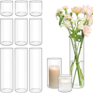 Vases à bourgeons transparents pour centres de table, décoration de mariage, Vase à fleurs 4 pouces 75 12 de haut, décoration de pièce pour la maison 240301