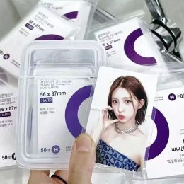 Clear Card Sleeve Transparant Protector Case Box Waterdichte game voetbalkaarthouder voor popcorn diy Koreaanse idoolkaart 3x4inch
