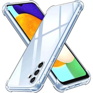 Clear Case voor Galaxy A54 5G A34 A24 A14 4G Dikke schokbestendig zachte siliconen telefoonhoes voor A04S A04E A04 240326