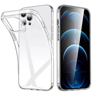 Cajas transparentes de teléfonos celulares Soft Capacal TPU Silicona Ultra delgada para iPhone 14 11 12 13 7 8 Plus XR XR XS Max Samsung HTC LG Teléfono Cubiertas traseras