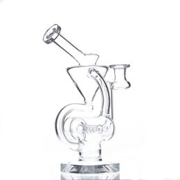 Clear Color 9 Inch Glas Water Recycler Bongs DAB Oil Rigs Hookah met 14mm vrouwelijke verbinding voor roken