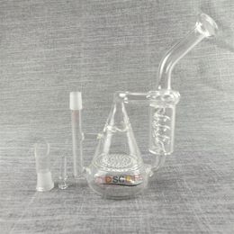 Clear Conical Glass Water Bong Smoking Pipe Hookah Filter Olie DAB RIGHT Tabak Accessoires