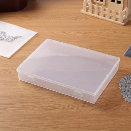 Duidelijke ambacht en fotoopslagcase map Set magnetische platen plastic doos voor postzegels papieren stickers verfraaiingen