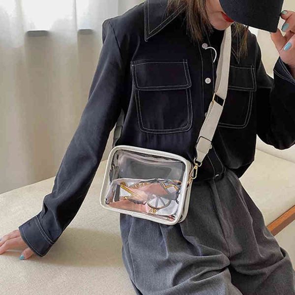Clear Crossbody Bags Stadium Approved Transparent Shoulder Handbag Phone Purse Shoulder Bags for Traveling designer clutch bag 220608
