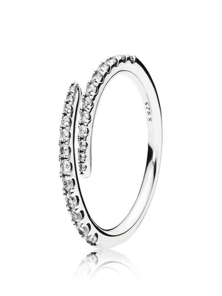 Ensemble de bagues étoile filante en diamant CZ transparent, boîte originale pour femmes et filles en argent Sterling 925, anneaux ouverts de météore de mariage 2670583