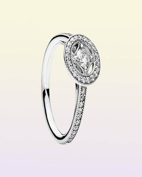 Clear CZ Diamond Vintage Allure Rings Set Caja original para plata de ley 925 joyería de diseño de lujo para mujer Ring1718269