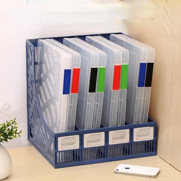 Clear Document Storage Box Stationnery Organizer Dossier Office Office Bill Storage Tri Boîte en plastique 100 feuilles A4 Capacité de papier