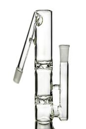 Cendrier en verre double cyclone transparent 45 degrés 14 mm 18 mm Cendrier Dis Perc Cendriers Fumer Bong Accessoires Dab Tools222c8853687