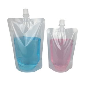 Sacs à boissons transparents pour jus de lait de soja 200 ml - 500 ml Bouteilles d'eau en plastique pour sac à boire WB2190