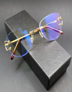 Gafas transparentes Marco Moda Decoración para hombre Vintage Carter Diseñador de lujo Gafas Gafas con estilo Sin montura Óptica Alta Qua9672043