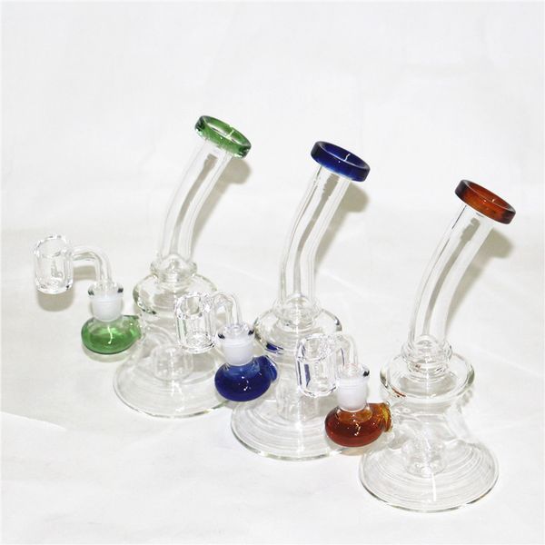 Narguilés Verre Clair Bécher Bongs Percolateur Tuyaux D'eau Huile De Tabac Dab Rigs Tuyaux À Main En Silicone