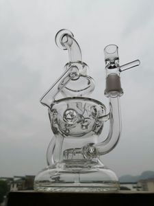 Bang en verre transparent Fab Egg Water Pipes Skull Beaker Dab Rig Recycler Oil Rig