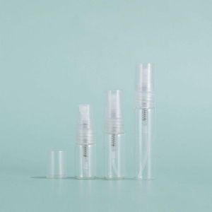 Heldere glazen fles 2 ml 3 ml 5 ml 10 ml Refilleerbare mini -parfumfles met heldere pompspuit top TSSIW