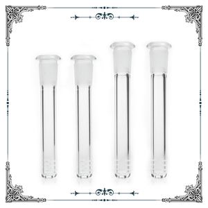 Downstem en verre transparent avec fentes 3,5 et 4,5 pouces taille de mélange verre goutte vers le bas pour verre bong toboggan fumer accessoires vente livraison gratuite