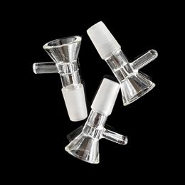 Bol Entonnoir En Verre Clair 14mm Bols De Tabac À Joint Mâle Pipes À Fumer Verre Épais Narguilé Shisha Bong Adaptateur Pyrex Transparent Durable Eau Bubbler Pipe Beau Cadeau