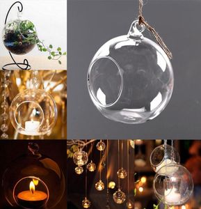 Bougeoir suspendu en verre transparent, Terrariums, bougeoirs pour bougies chauffe-plat, décoration de maison pour fête de mariage, 5644521