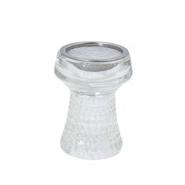 Clear Glass Hookah Bowls Premium Shisha Tabak Kom met roestvrij staal Mesh Chicha Narguile Slangaccessoires