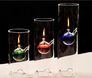 Clear Glass Oil Light Borosilicate Inclusief Bliss Geschiedenis Hurricane Candle Holder Mouw 18cm / 22cm