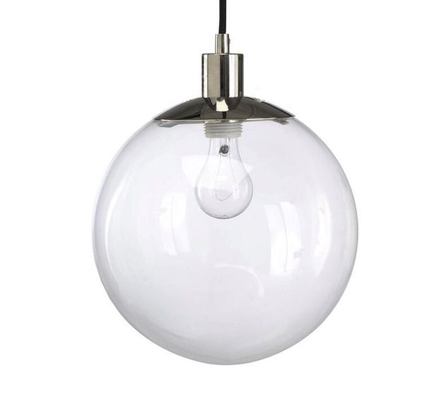 Lampe à suspension en verre clair boule ronde moderne lampe à suspension led transparente Edison ronde bulle sphère cordon suspension Loft MYY