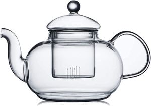 Thé à thé en verre transparent de haute qualité résistant à la chaleur tasse de thé à thé en verre avec une feuille de thé infuseur 4