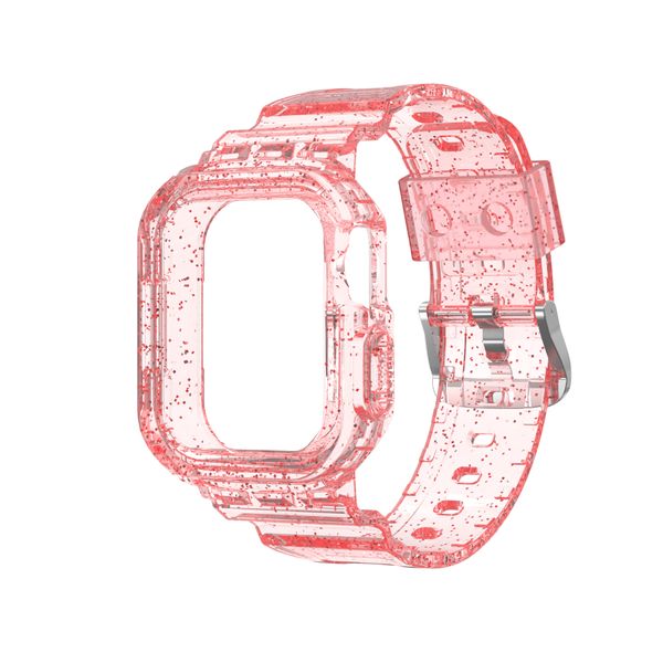 Bracelet de montre à paillettes transparentes pour bracelets de montre Apple 41mm 45mm 44mm 40mm femmes Bracelet Bracelet iWatch 7 6 5 4 accessoires de Bracelet de montre