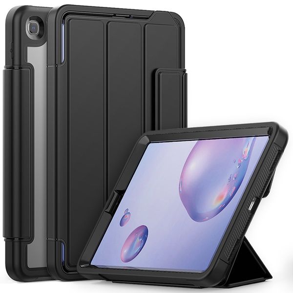 Étui de protection transparent à dos rigide pour PC Folio Smart Cover Auto Sleep/Wake pour Samsung Galaxy Tab A 8.4 Case (2020), SM-T307/SM-T307U