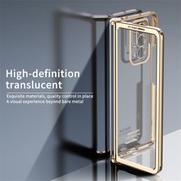 Coque de téléphone pliante galvanisée à charnière transparente, coque incassable pour OPPO Find N