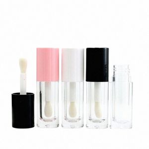 Clear Lip Gloss Ctainer Emballage Bouteille 6 ml Vide Rouge À Lèvres Liquide Rond Cristal Jumbo Spge Baguette Lipgloss Tubes avec Brosse J4vt #