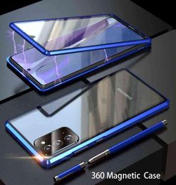 Helder magnetisch metaal voor Samsung Galaxy Note 10 Lite S21 s20 Fe A50 A51 A70 A71 A72 a42 A52 A21S 5G M51 A32 A12 Case Cover Funda Y9638677