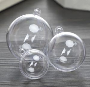 Ornements clairs boules rondes noël bricolage bulles boule transparente en plastique remplissable sphère décorations arbre de noël décor de mariage