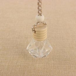 Bouteille de parfum transparente, ornement de parfum suspendu pour voiture, désodorisant pour diffuseur d'huiles essentielles, bouteille en verre vide 11 LL