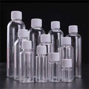 Botella de plástico PET transparente 5ml 10ml 20ml 30ml 50ml 60ml 80ml 100ml 120ml 150ml Contenedor de botellas recargables