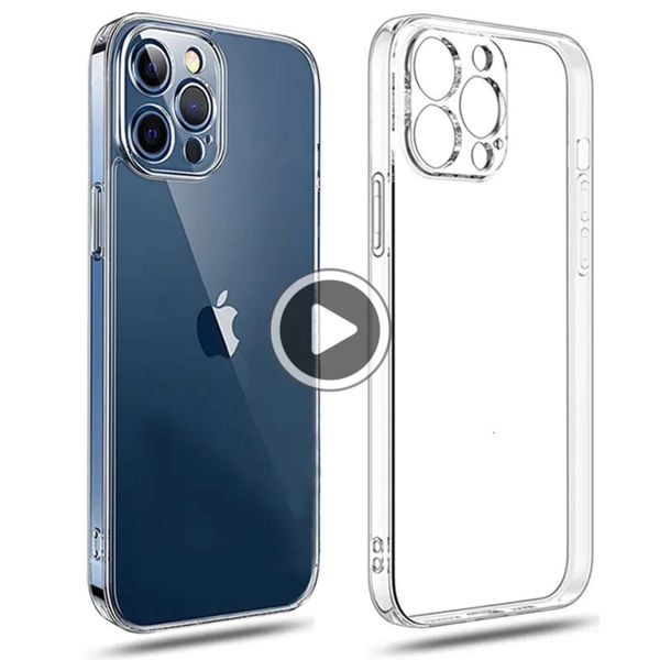 Clear Telefoon Case Voor iPhone 11 12 13 14 15 Pro Max Case Silicone Soft Cover Voor iPhone 13 mini X XS Max XR 8 7 6 Plus Achterkant 1030