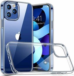 Coque de téléphone transparente pour iPhone 12 Pro Max 11 XR X 7 8 Samsung Galaxy S21 S30 S20 Plus Housse de protection ultra douce antichoc 10mm6103829