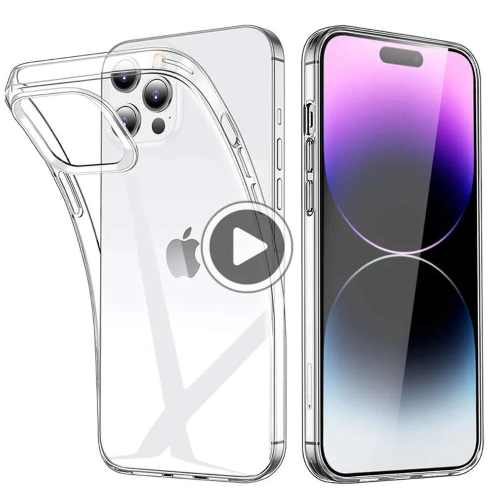 Clear Phone Case for iPhone 13 14 Pro Max 12 Mini 7 8 Plus Soft TPU Ultra-thin Back Cover Case for iPhone 11 PRO X XR XS MAX 15