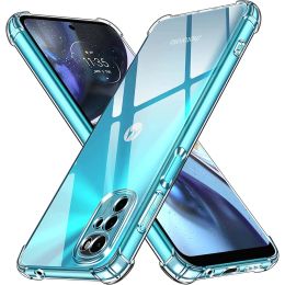 Étui de téléphone transparent pour Motorola Moto G22 G32 G42 G52 G200 5G G100 Document d'amortisseur pour Moto G30 G20 G50 G50 5G G60