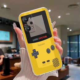 Caso de teléfono transparente para Realme 10 8 7 7i 5 GT 2 Neo 2 3 5 V15 V20 V25 X X7 V30 Pro más 4G 5G Case Funda Classic Game-Boy Model