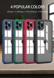 Clear Phone Cases voor iPhone 12 Mini 11 PRO MAX XR XS 7 8 Plus SE2020 Acryl Hard Back Soft TPU Antislip Schokbestendig