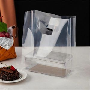 Bolsas de plástico transparente con asa Bolsa de compras de plástico Bolsas de embalaje de supermercado Suministros para fiestas