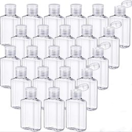 Doorzichtige plastic lege fles 30 ml 60 ml Refilleerbare reiscontainer Cosmetische flessen met flipdop voor toiletartikelen vloeistoffen shampoo
