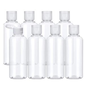 Bouteille vide en plastique transparent avec capuchon rabattable, petites bouteilles de voyage, conteneurs de stockage portables pour échantillons cosmétiques, Lotion, Gel douche