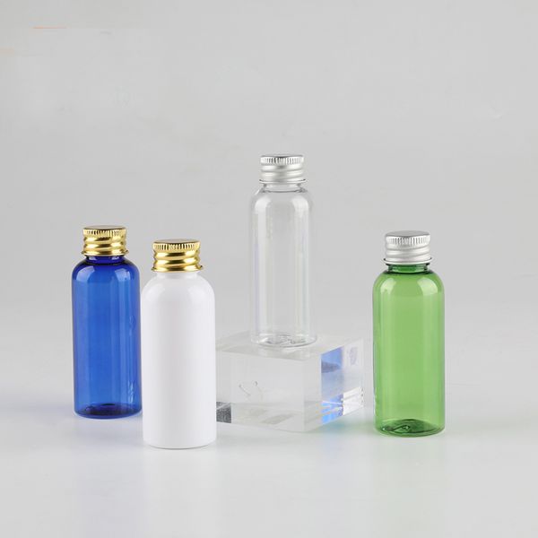Clear plástico tarro tapones vacíos cosméticos botellas contenedores maquillaje caja de viaje botella de viaje 50 ml fugas a prueba de fugas loción crema tarros