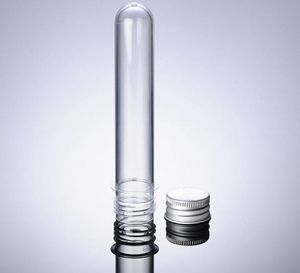 Tubos de ensayo de plástico transparente con tapas de tornillo, botella de caramelo, botellas de cosméticos, contenedores de sal de baño, 25x140mm (40ml) SN412
