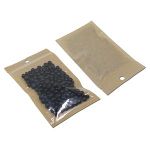 Clear Plastic Package Bag Self Seal Kraft Paper Organizer Tassen Transparant Zipper Pakket Pouch voor Snacks Snoep Noot Opslag 10 Maten
